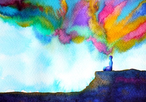 human and spirit powerful energy connect to the universe power abstract art watercolor painting illustration design hand drawn human and spirit powerful energy connect to the universe power abstract art watercolor painting illustration design hand drawn